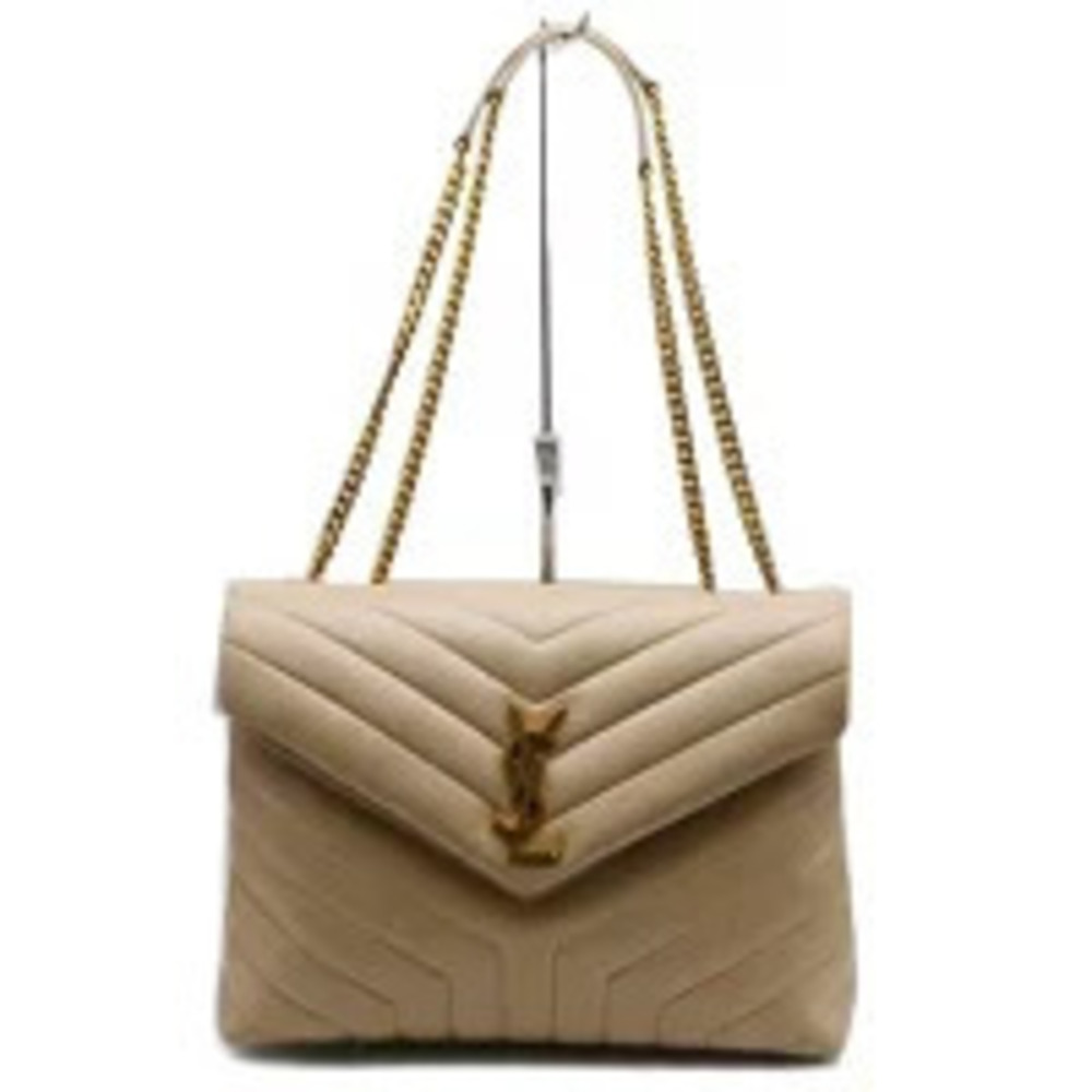 Saint Laurent Lulu Calfskin Beige Tan